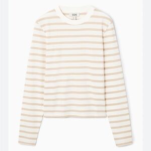 COS Regular-Fit Heavyweight Long-Sleeved Stripe T-Shirt